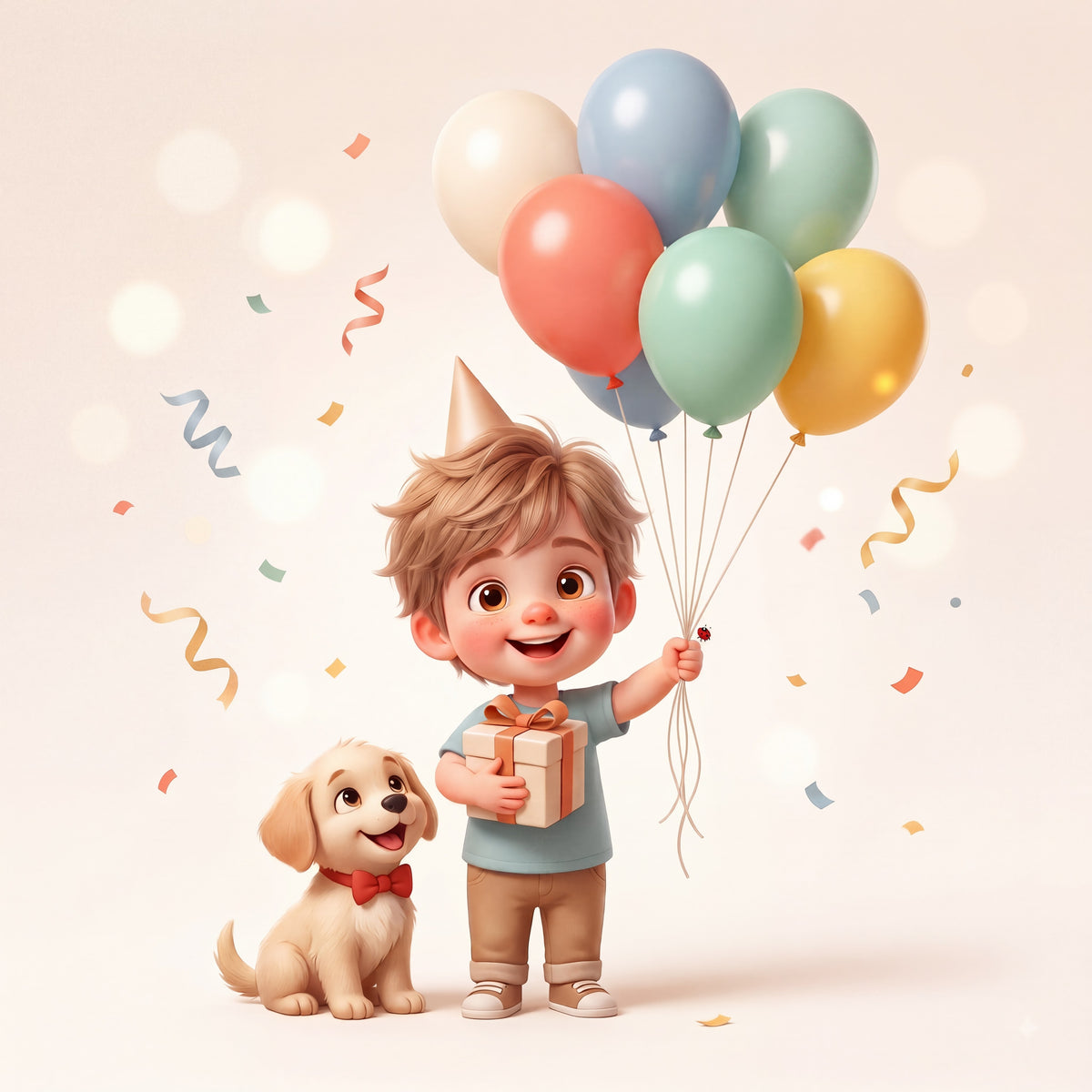 Portada del cuento personalizado Cumpleaños, versión niño