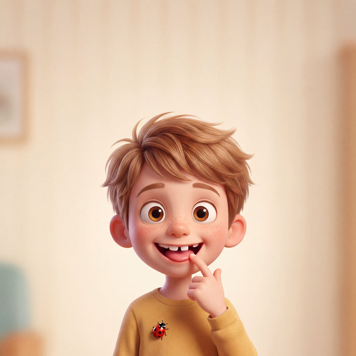 Portada del cuento personalizado Pierde su primer diente, versión niño